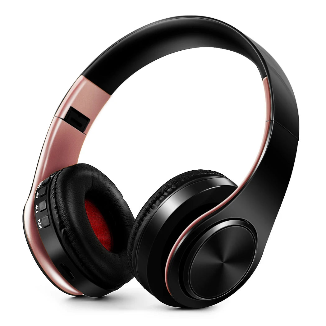 Edición Especial Gold: Audífonos Inalámbricos de Lujo, Sonido Estéreo HD y Micrófono Integrado