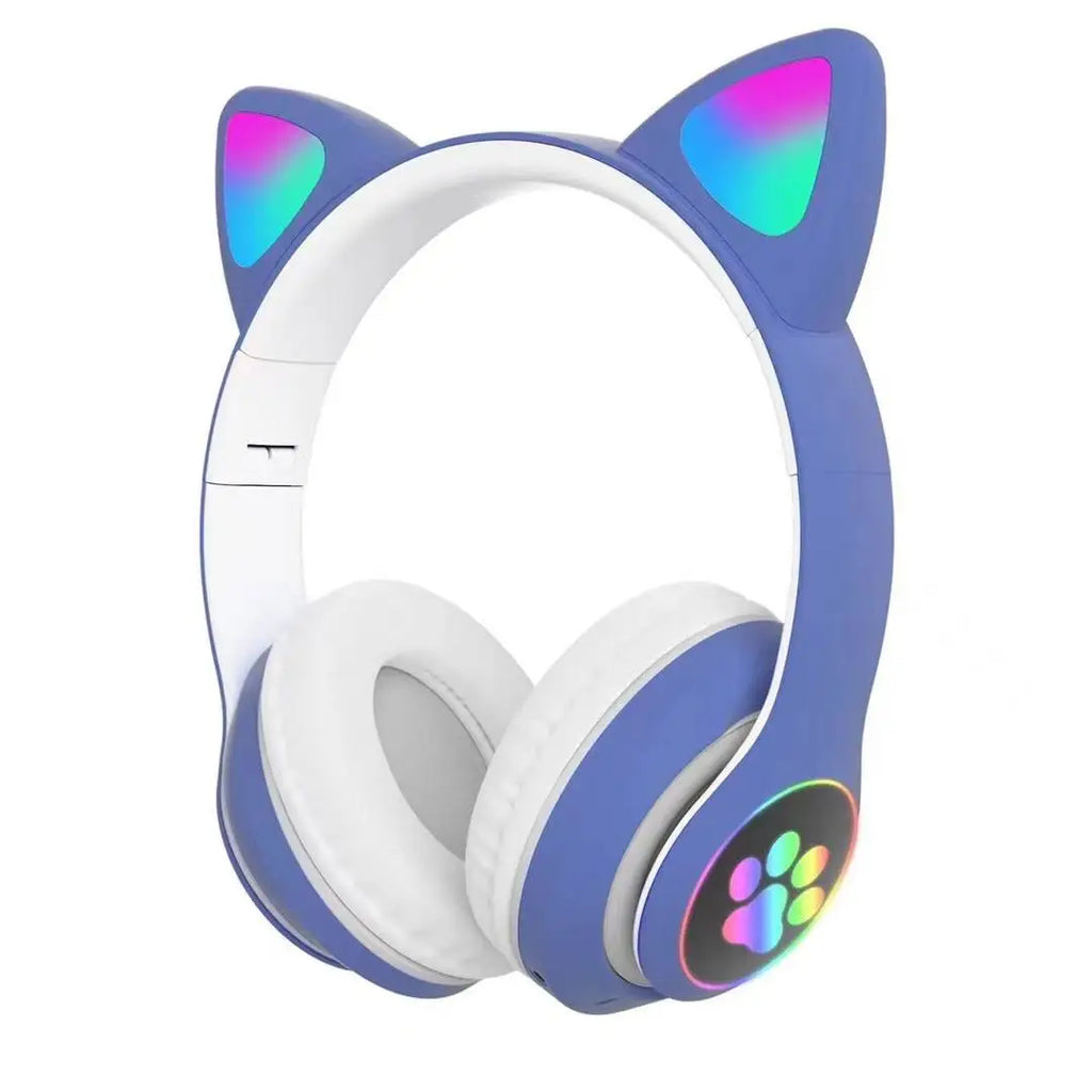 Audífonos de Gatito con Orejas LED: Bluetooth 5.0, Sonido Estéreo y Micrófono (Regalo Ideal)