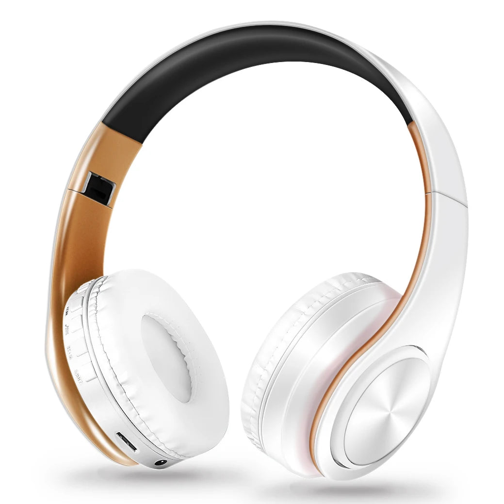 Edición Especial Gold: Audífonos Inalámbricos de Lujo, Sonido Estéreo HD y Micrófono Integrado