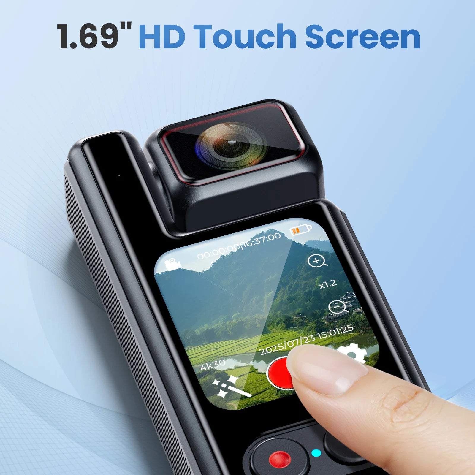 Cámara de Acción 4K Pro Zoom: Pantalla Táctica, Zoom 4x, Anti-Shake y Grabación de Vlog Ultra HD