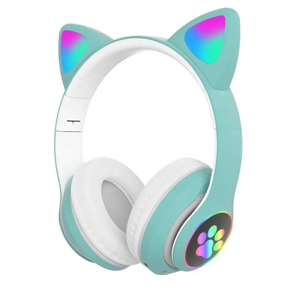 Audífonos de Gatito con Orejas LED: Bluetooth 5.0, Sonido Estéreo y Micrófono (Regalo Ideal)