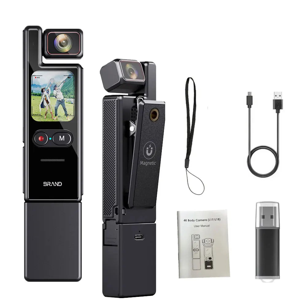 Cámara de Acción 4K Pro Zoom: Pantalla Táctica, Zoom 4x, Anti-Shake y Grabación de Vlog Ultra HD