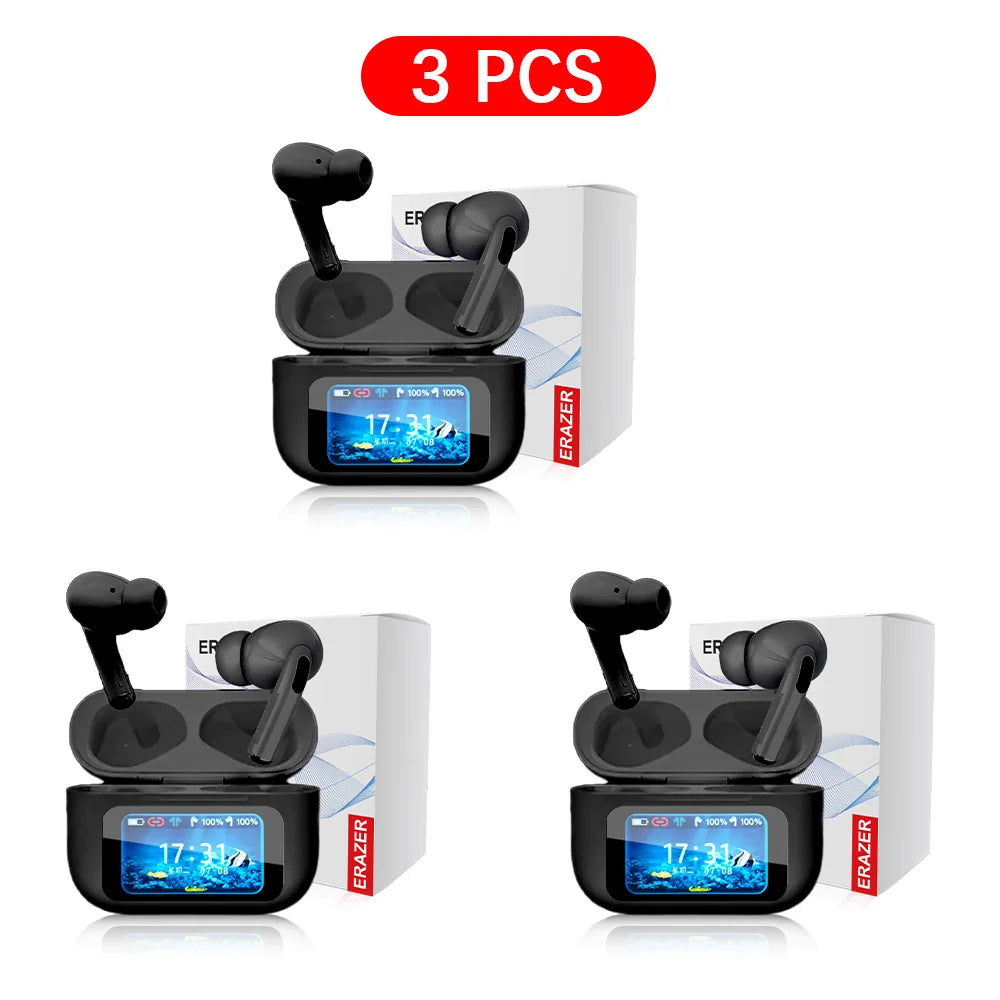 Audífonos ERAZER Pro: Pantalla Táctil Inteligente, Cancelación de Ruido ANC y Sonido HiFi