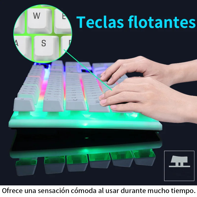 Kit Gamer y Oficina Pro: Teclado y Mouse Alámbrico de Alta Respuesta