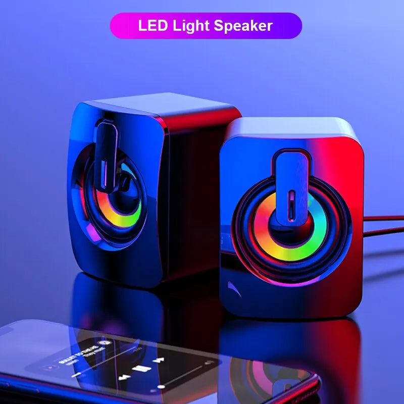Bocinas Multimedia Estéreo con Micrófono: Sonido HD, Conexión 3.5mm y USB para PC o Laptop