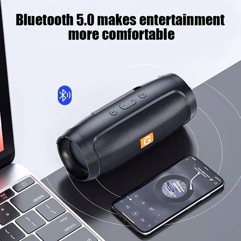 Super Subwoofer Portátil: Bocina Bluetooth 5.0 Waterproof, Sonido Stereo Surround y Radio FM