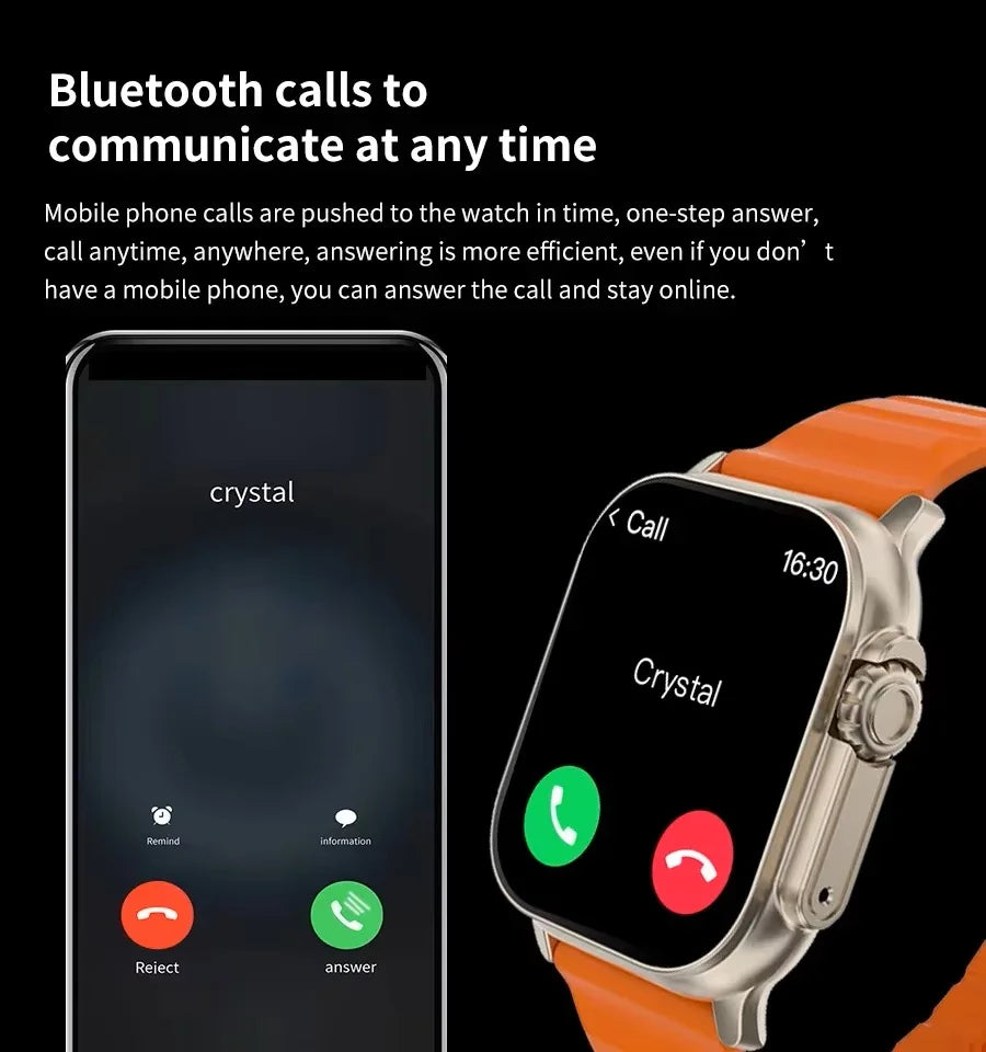 Smartwatch Ultra 8 Pro 49mm: Pantalla AMOLED 2.3", Brújula Real y NFC