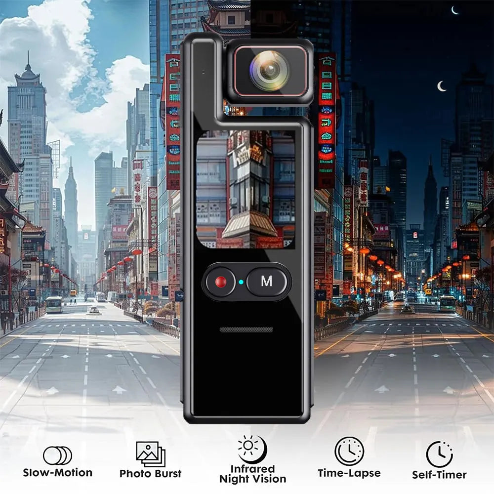 Cámara de Acción 4K Pro Zoom: Pantalla Táctica, Zoom 4x, Anti-Shake y Grabación de Vlog Ultra HD