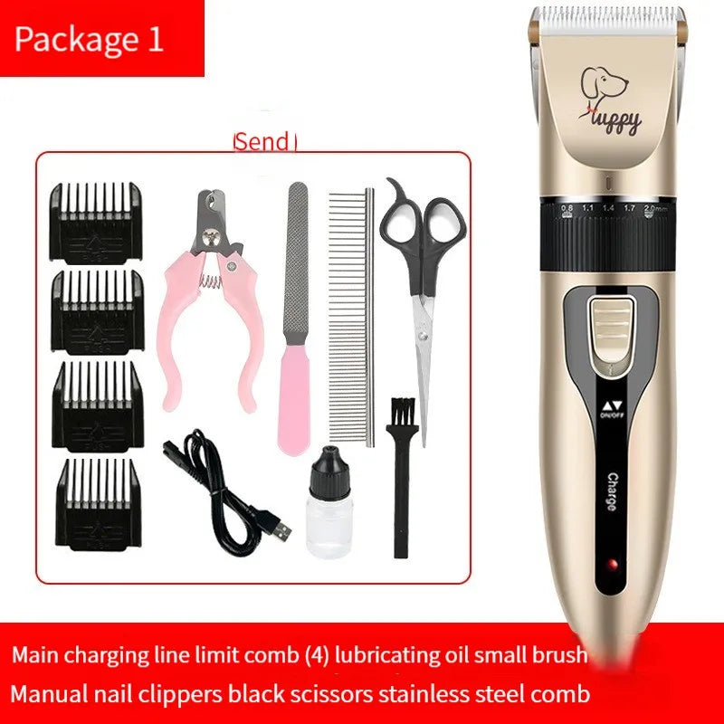 Kit de Grooming Profesional para Mascotas: Cortadora Inalámbrica Silenciosa