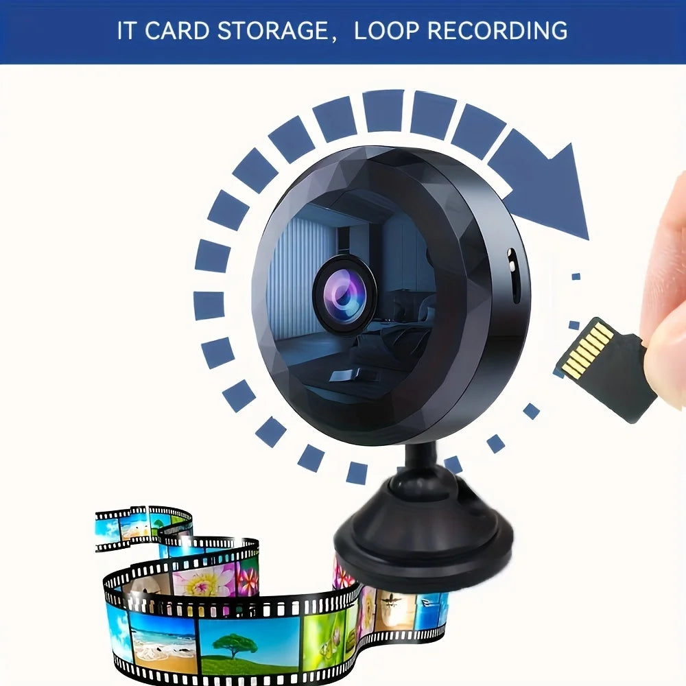 Mini Cámara de Seguridad WiFi: Vigilancia HD 24/7 con Visión Nocturna y Sensor de Movimiento