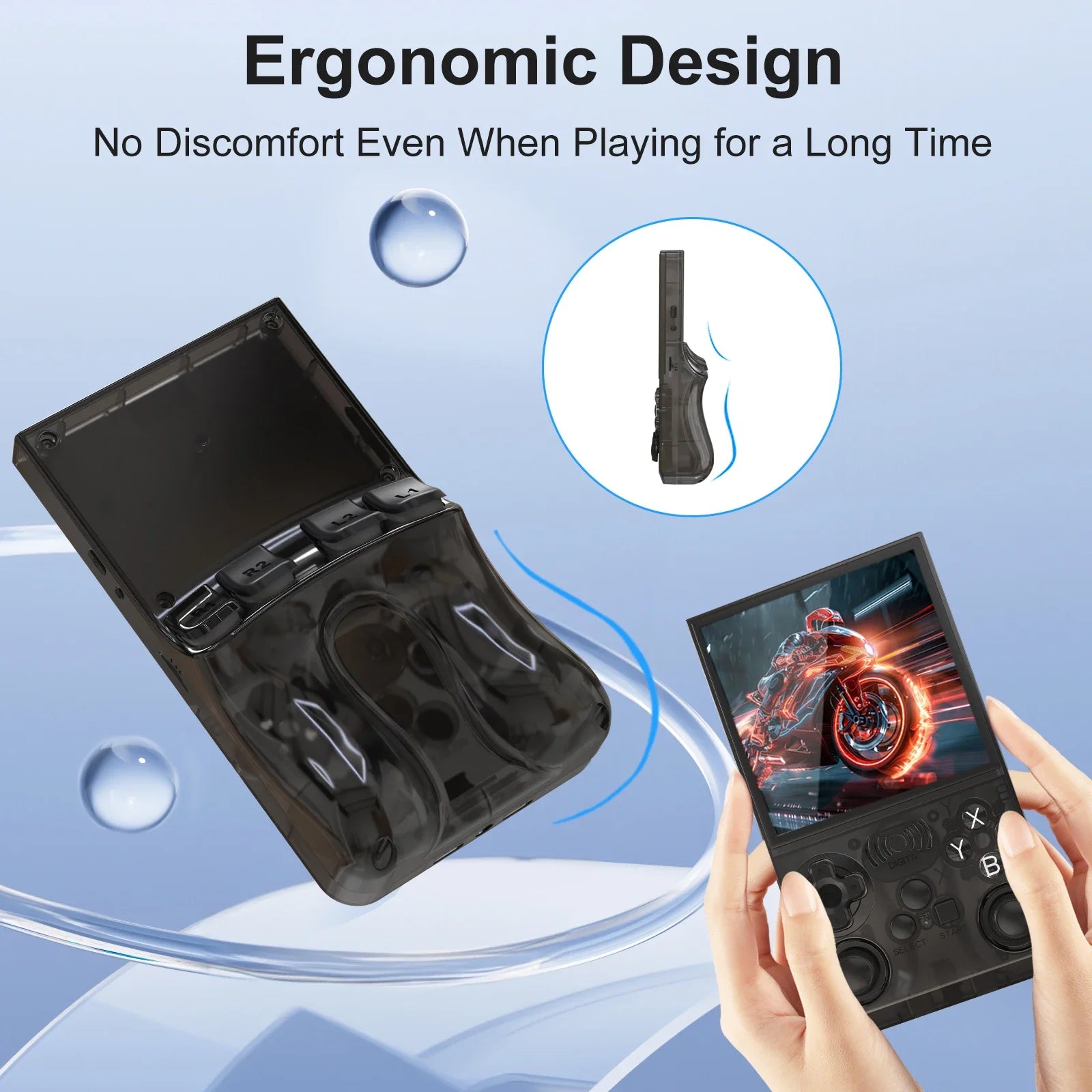 GAMINJA ANS13 Retro Handheld: Consola Portátil con Pantalla HD de 3.0", 500+ Juegos Clásicos y Salida a TV