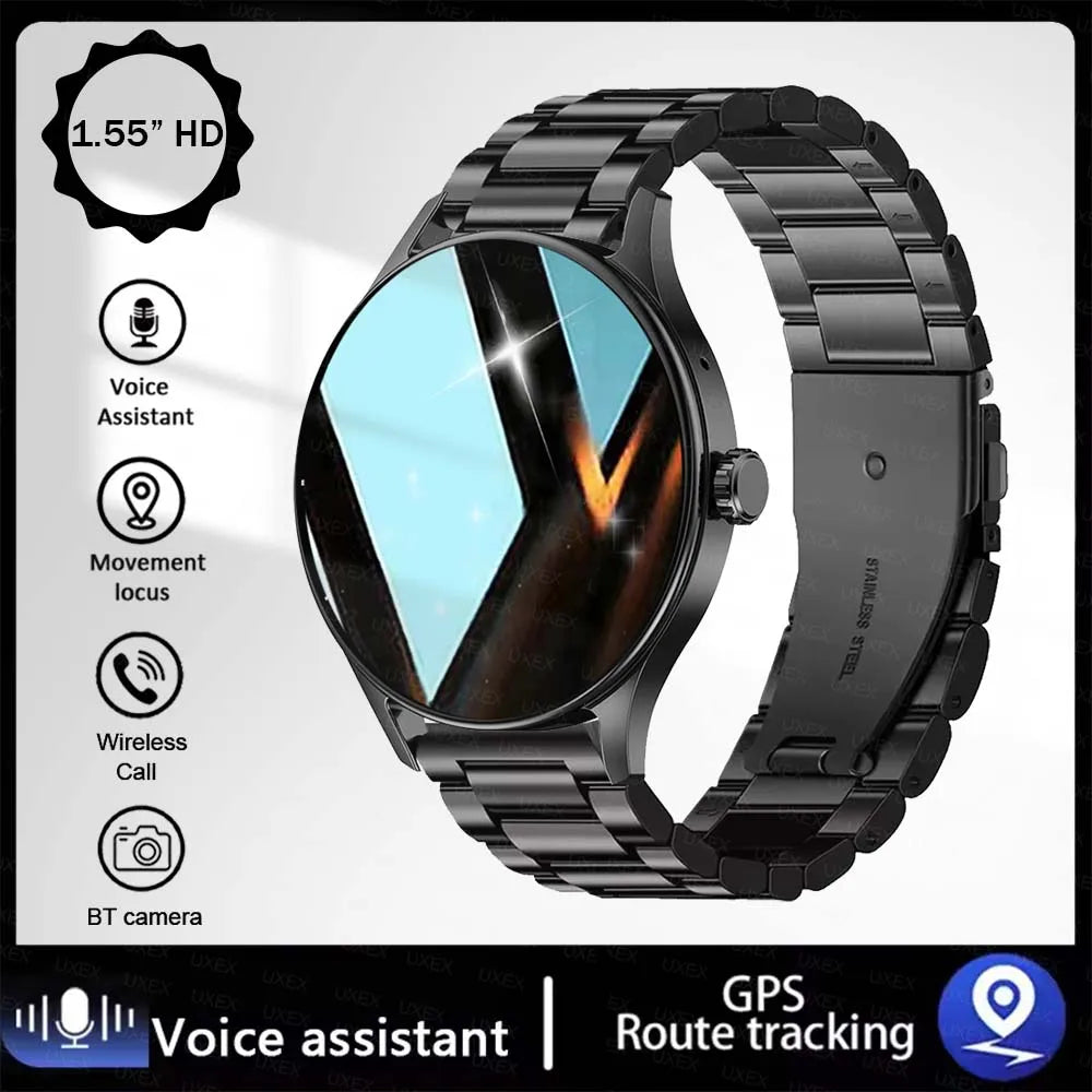 Fashion Smart Watch Plus 1.55" HD: Llamadas BT, Control por App y Monitor de Salud Premium