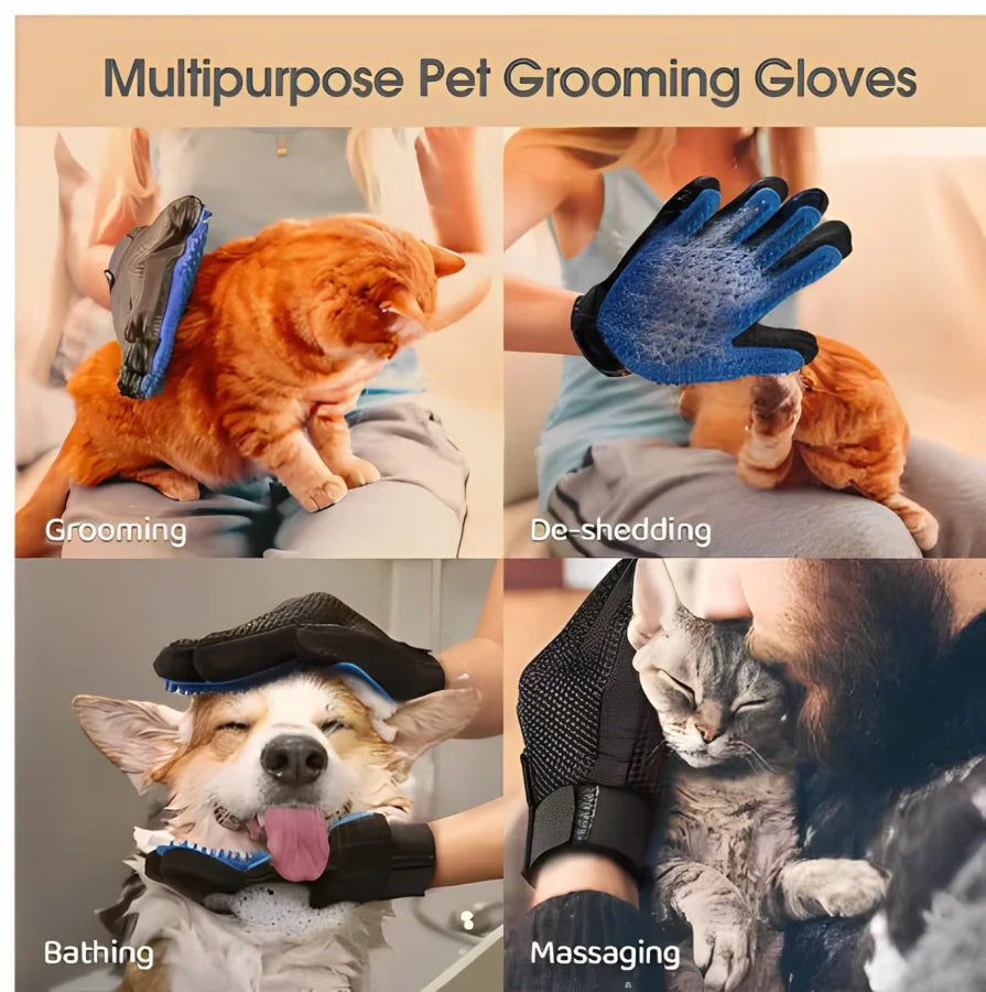 Guante de Grooming Pro: Cepillo de Masaje y Removedor de Pelo para Mascotas
