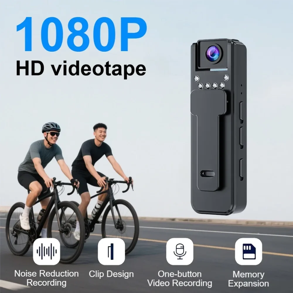 Body Cam Profesional A8: Cámara de Seguridad Full HD 1080P con Visión Nocturna Infrarroja y Clip de Sujeción