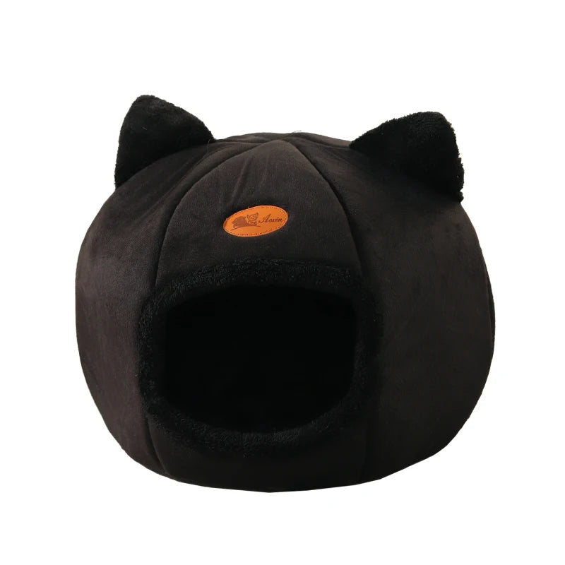 Cama Cueva "Deep Sleep" Premium: Nido Térmico y Acogedor para Gatos y Perros