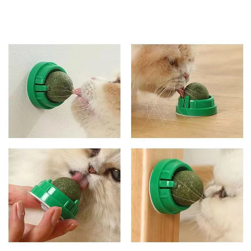Bola de Catnip Giratoria para Pared: Premio Natural y Saludable para Gatos