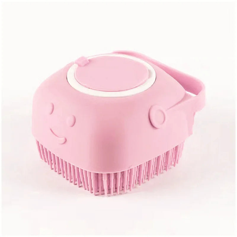 Cepillo de Masaje y Baño para Mascotas: Silicona Suave para Perros y Gatos