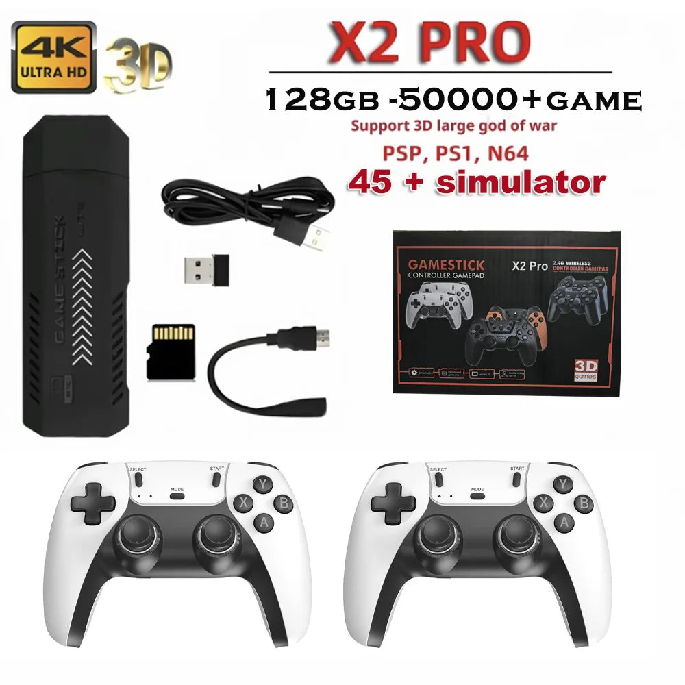 Consola X2 Pro Ultra 4K: El Centro Arcade Definitivo con Juegos 3D, PSP, PS1 y Soporte para 4 Jugadores