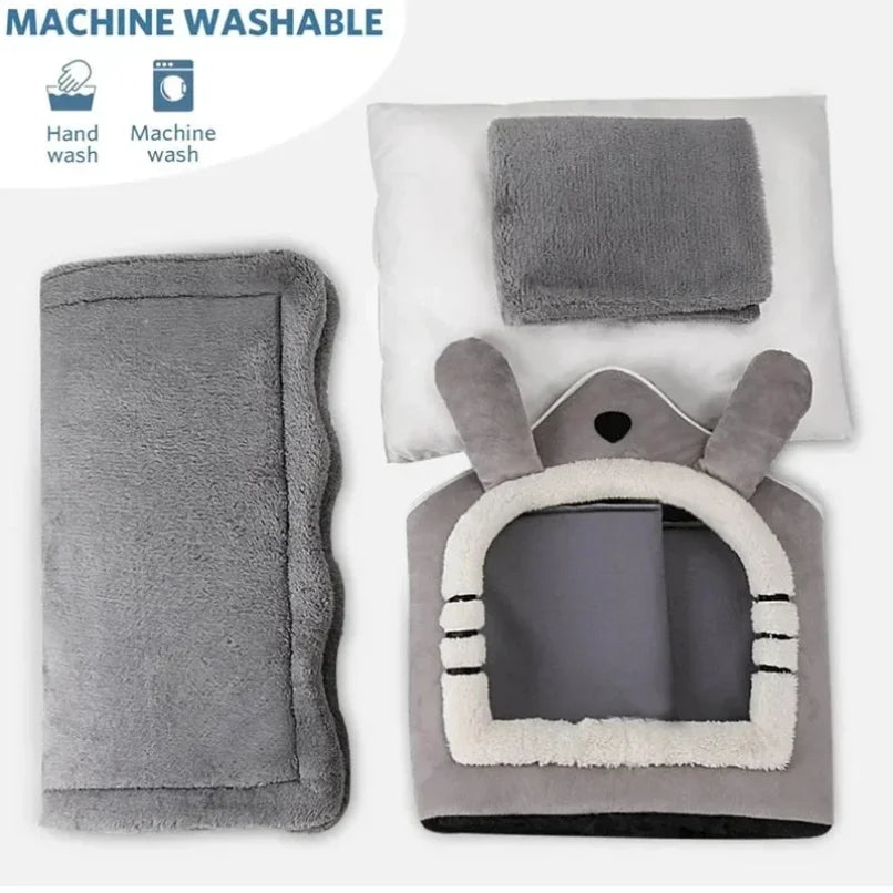 Casa Iglú Térmica para Mascotas: Cama 2 en 1 con Cojín Lavable y Desmontable