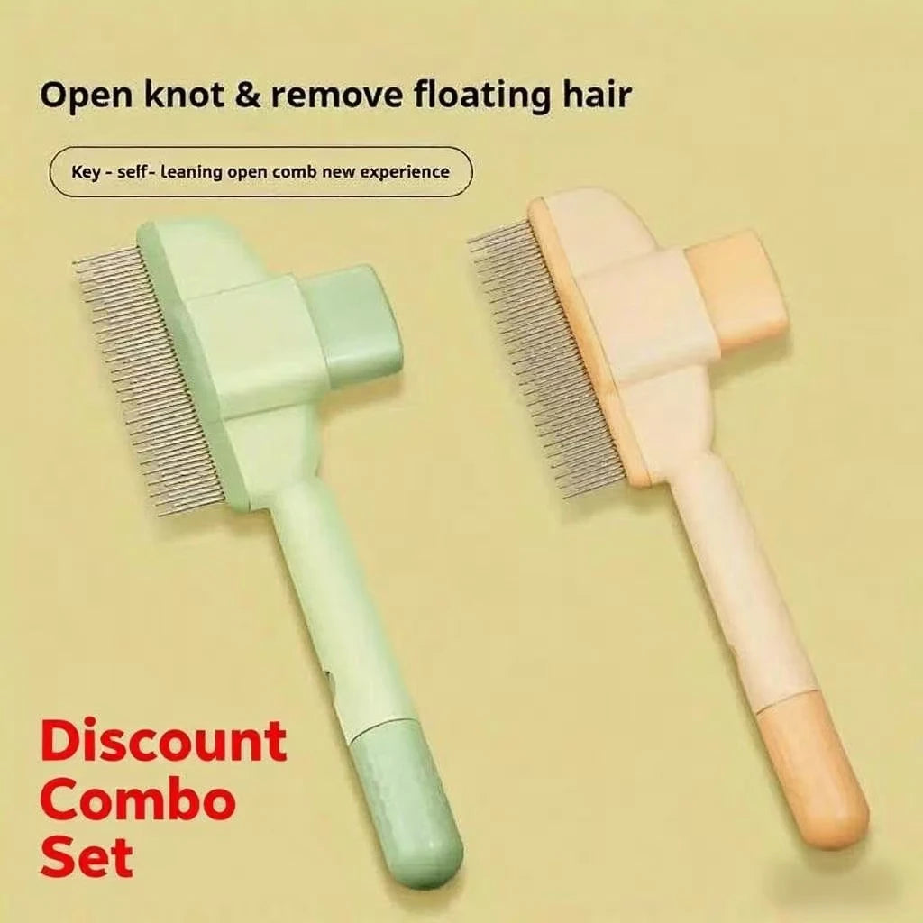 Cepillo Profesional de Autolimpieza: Quita Pelo y Masajeador para Perros y Gatos