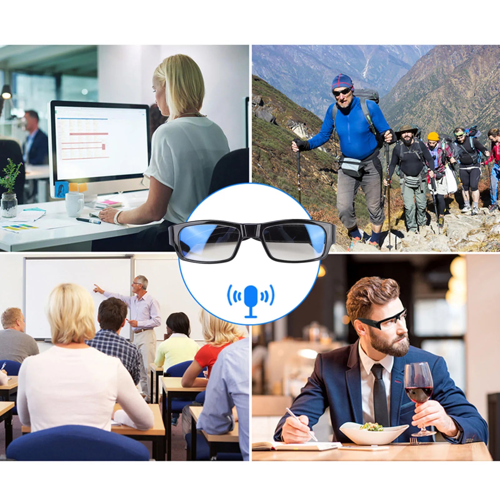 Gafas de Sol con Cámara Pro 1080P: Video HD, Fotografía y Acción Deportiva en Formato 16:9