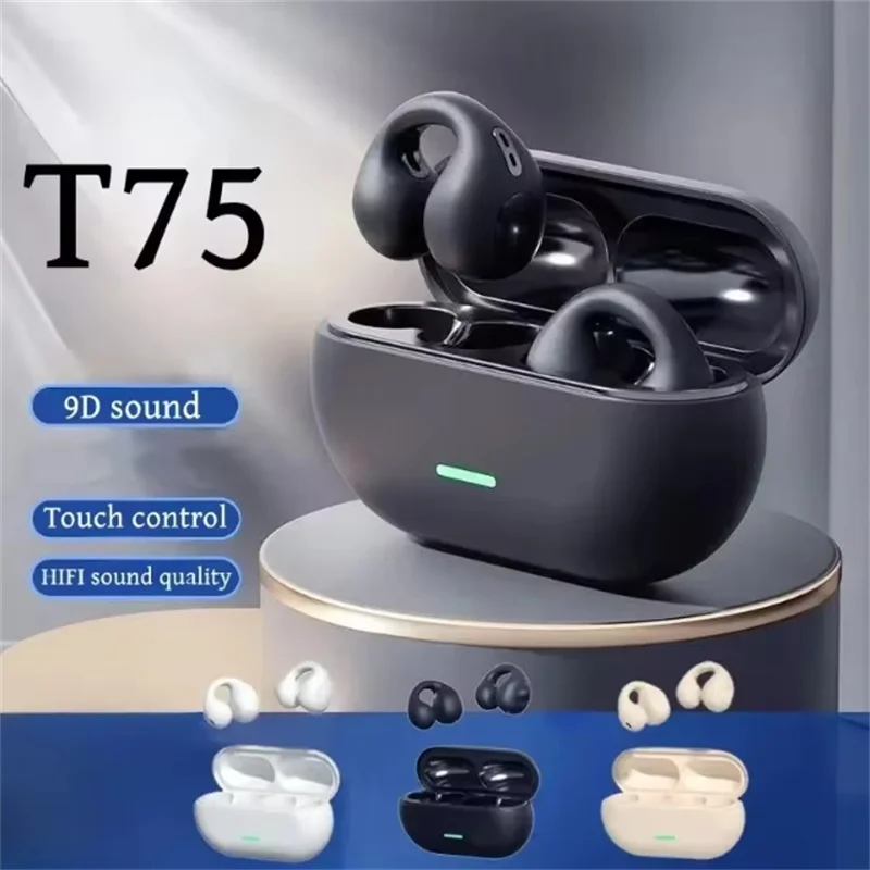 Audífonos T75 TWS Pro: Control Táctil Inteligente, Bluetooth de Alta Velocidad y Sonido HiFi