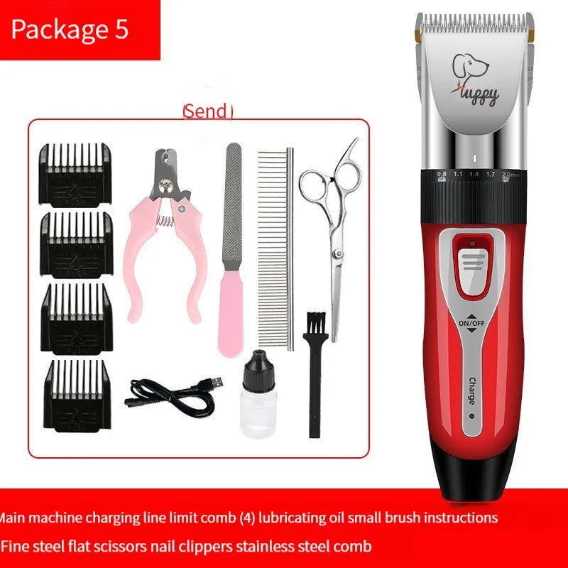 Kit de Grooming Profesional para Mascotas: Cortadora Inalámbrica Silenciosa