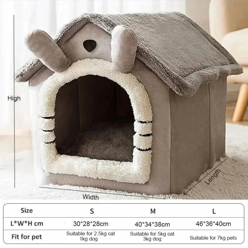 Casa Iglú Térmica para Mascotas: Cama 2 en 1 con Cojín Lavable y Desmontable