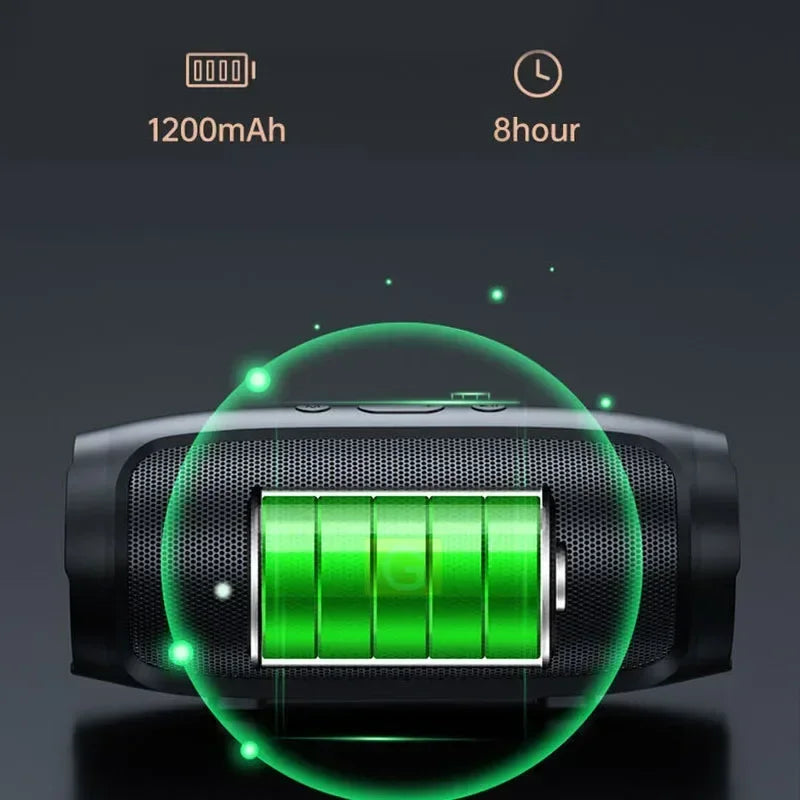 Super Subwoofer Portátil: Bocina Bluetooth 5.0 Waterproof, Sonido Stereo Surround y Radio FM