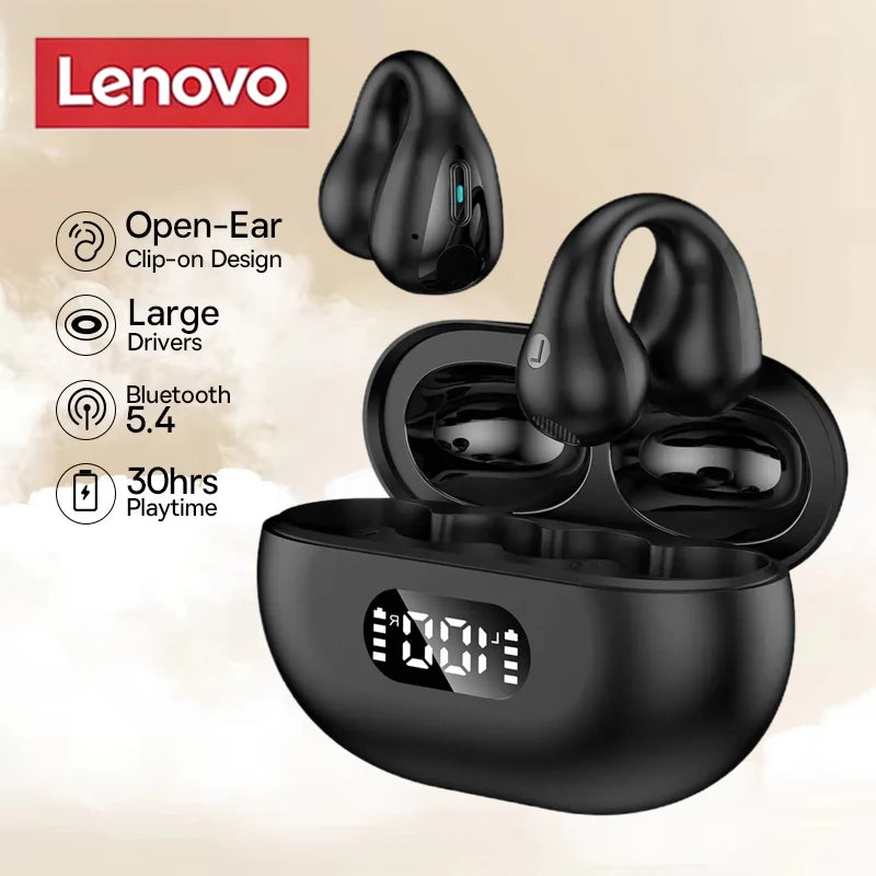 Audífonos Lenovo Clip-on Sport: Sonido HiFi Dolby Bass y Conducción Ósea Direccional