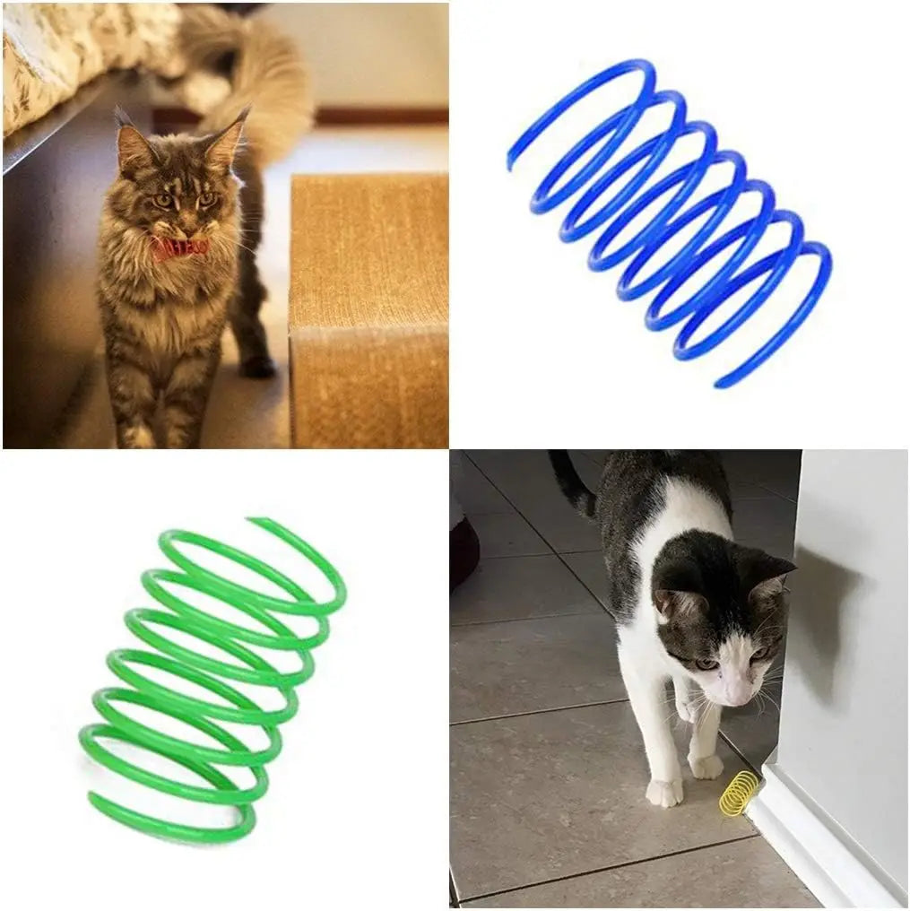 Resortes Helicoidales para Gatos: Juguete Interactivo de Colores (Set 4 a 200 pzas)
