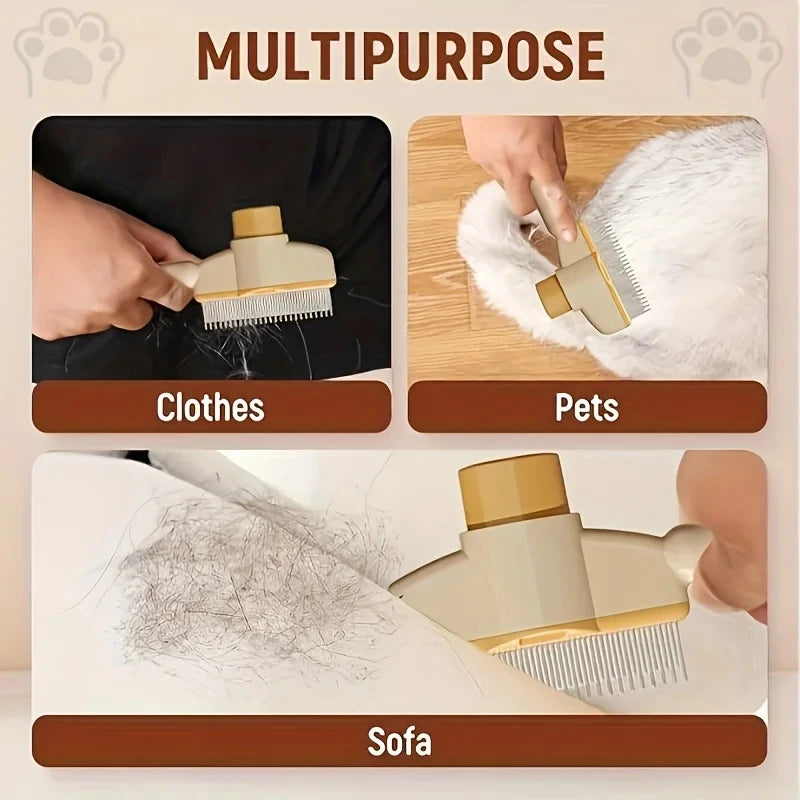 Cepillo Profesional de Autolimpieza: Quita Pelo y Masajeador para Perros y Gatos