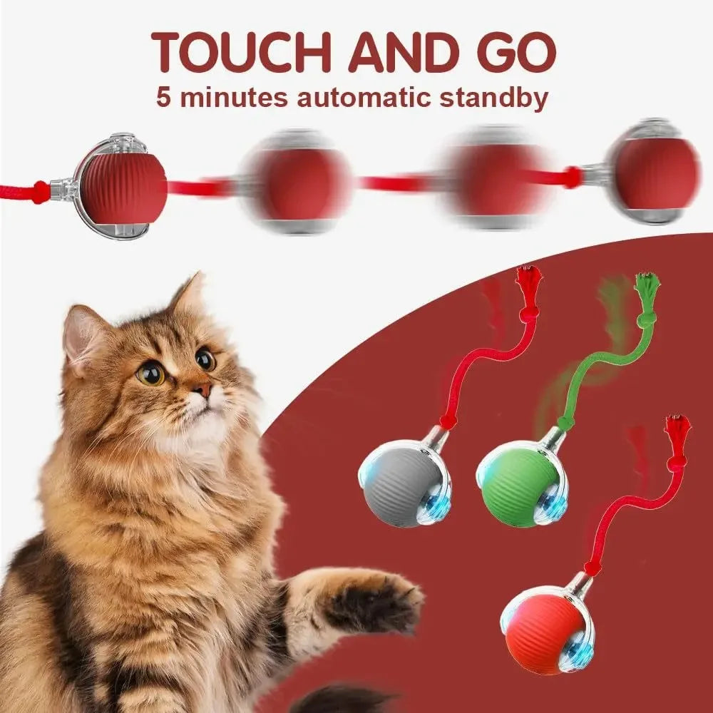 Pelota Inteligente para Gatos: Movimiento Automático, Recargable y Anti-Obstáculos