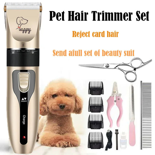 Kit de Grooming Profesional para Mascotas: Cortadora Inalámbrica Silenciosa