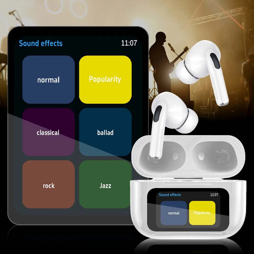 Audífonos ERAZER Pro: Pantalla Táctil Inteligente, Cancelación de Ruido ANC y Sonido HiFi