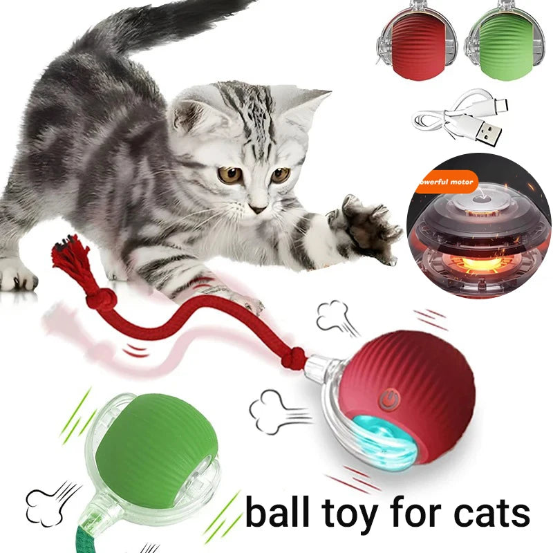 Pelota Inteligente para Gatos: Movimiento Automático, Recargable y Anti-Obstáculos