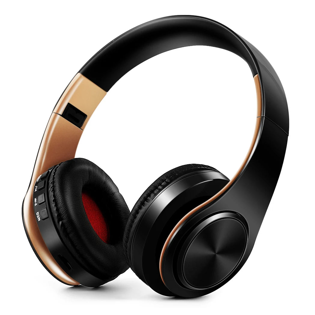 Edición Especial Gold: Audífonos Inalámbricos de Lujo, Sonido Estéreo HD y Micrófono Integrado