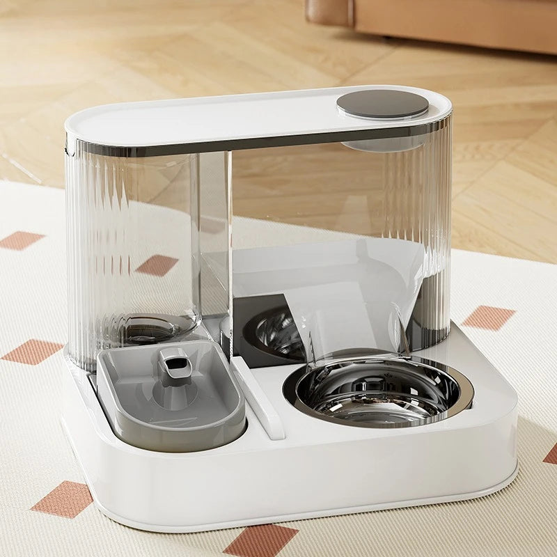 Alimentador Automático ATUBAN 2 en 1: Gravedad y Acero Inoxidable para Gatos