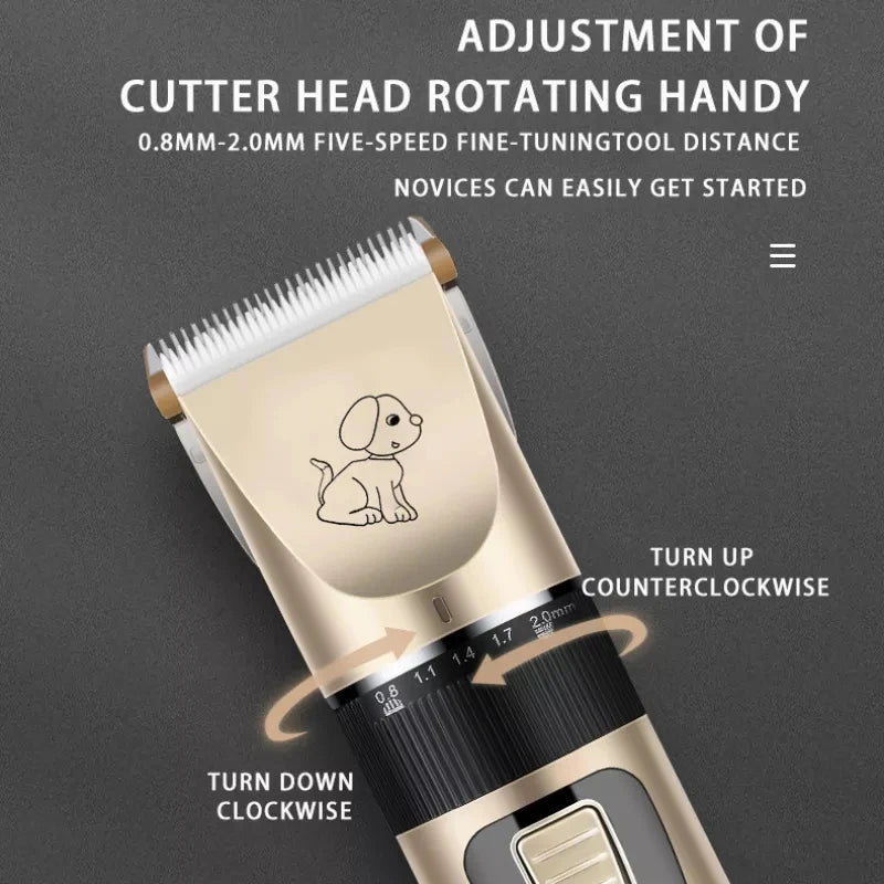 Kit de Grooming Profesional para Mascotas: Cortadora Inalámbrica Silenciosa