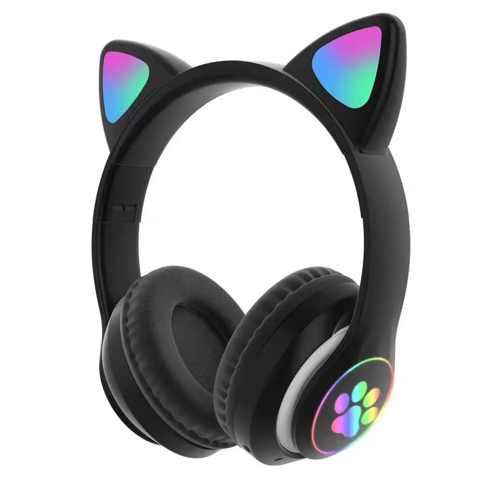 Audífonos de Gatito con Orejas LED: Bluetooth 5.0, Sonido Estéreo y Micrófono (Regalo Ideal)
