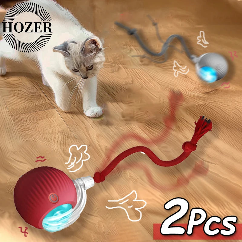 Set de 2 Pelotas Inteligentes con Cola: Juguete Eléctrico con Movimiento de Ratón