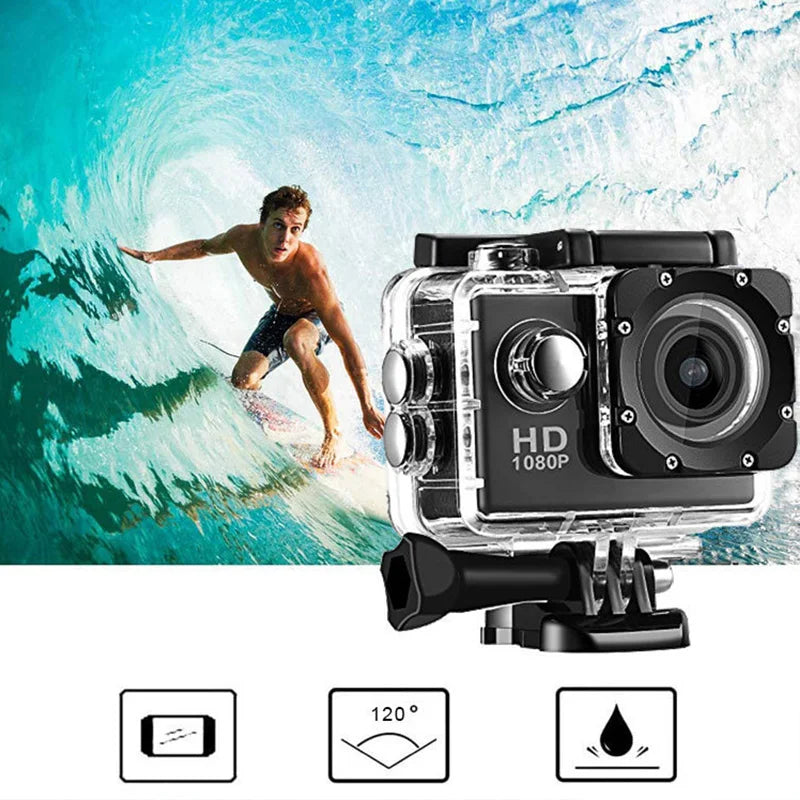 Mini Cámara de Acción 4K Ultra HD: Sumergible, Pantalla LCD y Kit de Montaje para Deportes Extremos