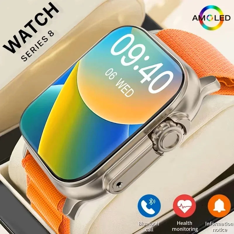 Smartwatch Ultra 8 Pro 49mm: Pantalla AMOLED 2.3", Brújula Real y NFC