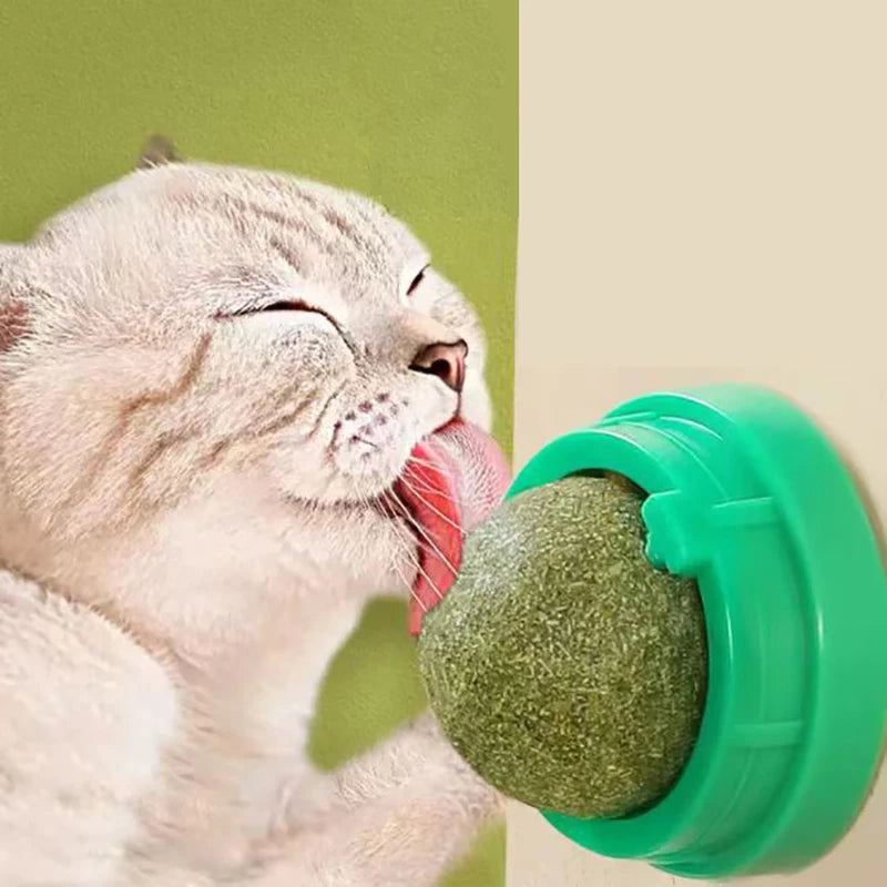 Bola de Catnip Giratoria para Pared: Premio Natural y Saludable para Gatos