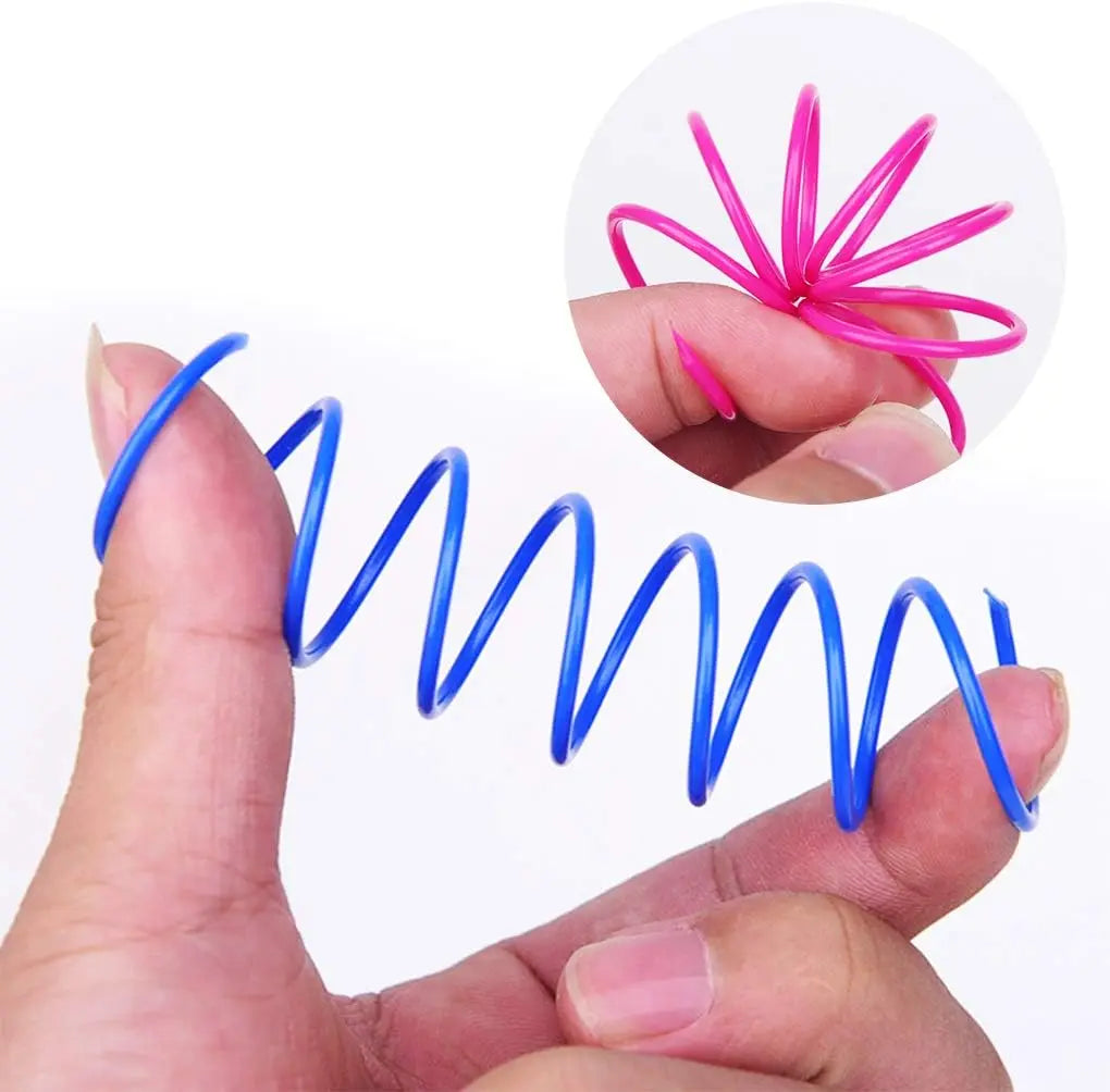 Resortes Helicoidales para Gatos: Juguete Interactivo de Colores (Set 4 a 200 pzas)