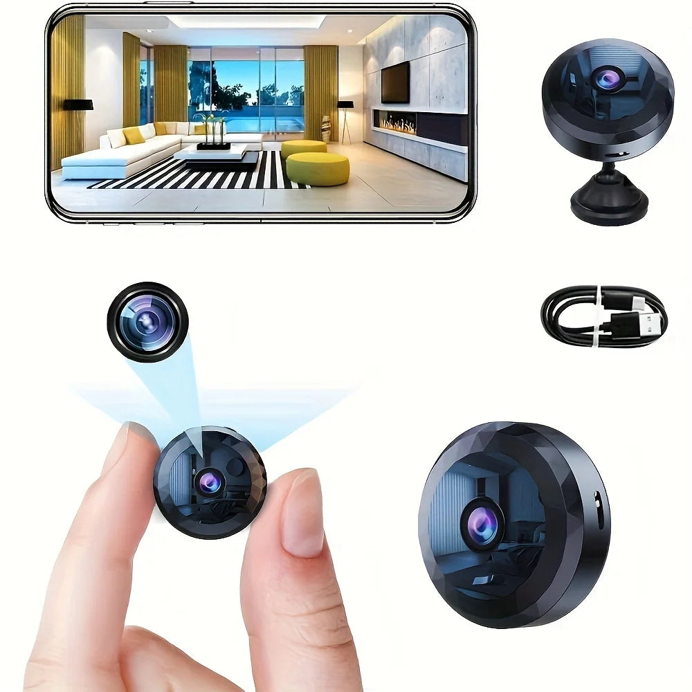 Mini Cámara de Seguridad WiFi: Vigilancia HD 24/7 con Visión Nocturna y Sensor de Movimiento