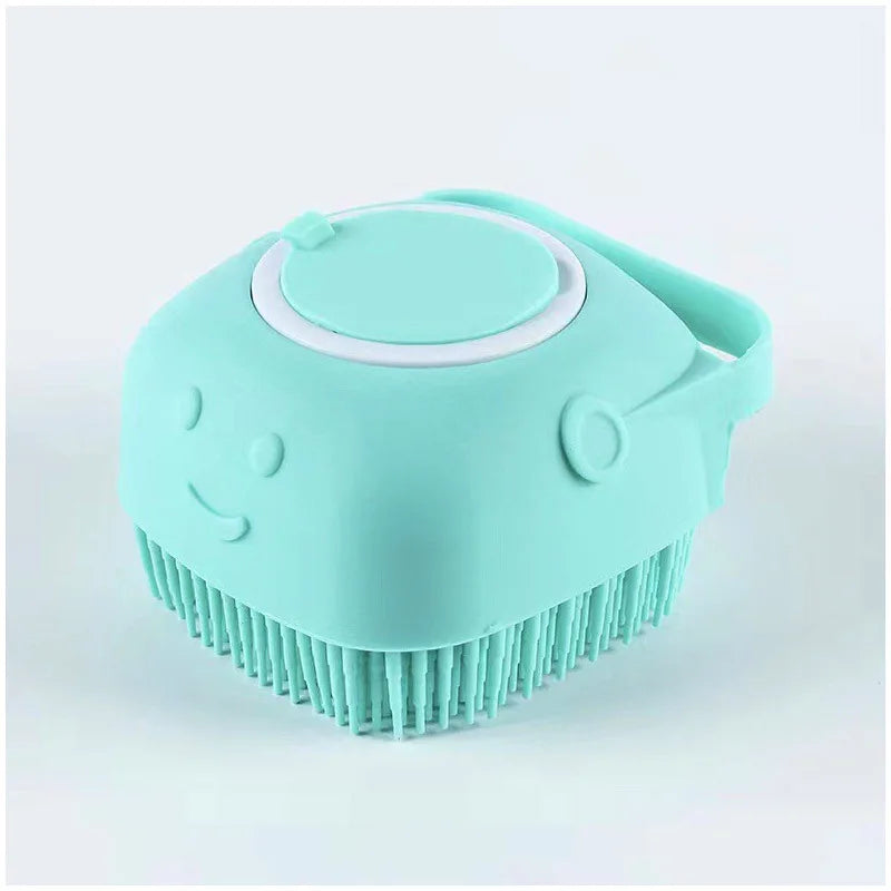Cepillo de Masaje y Baño para Mascotas: Silicona Suave para Perros y Gatos