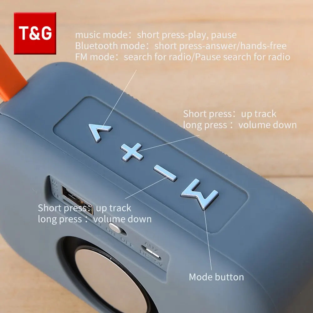 Mini Soundbar TG506: Bocina Bluetooth 5.0 HiFi, Radio FM, Resistente al Agua y Portátil