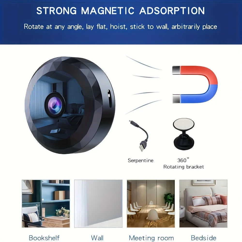 Mini Cámara de Seguridad WiFi: Vigilancia HD 24/7 con Visión Nocturna y Sensor de Movimiento