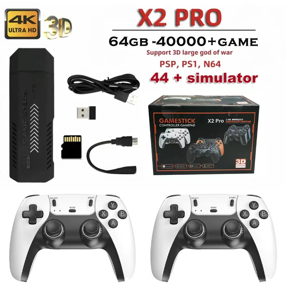 Consola X2 Pro Ultra 4K: El Centro Arcade Definitivo con Juegos 3D, PSP, PS1 y Soporte para 4 Jugadores